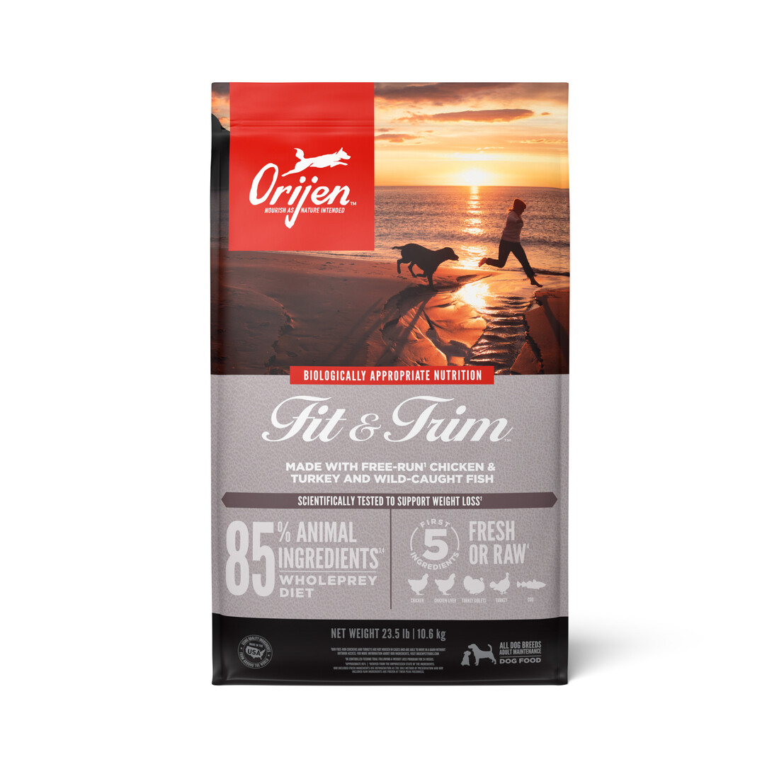 ORIJEN® Fit & Trim, Grain Free, Dry Dog Food, Support Healthy Weight, High Protein, Fresh & Raw Anim