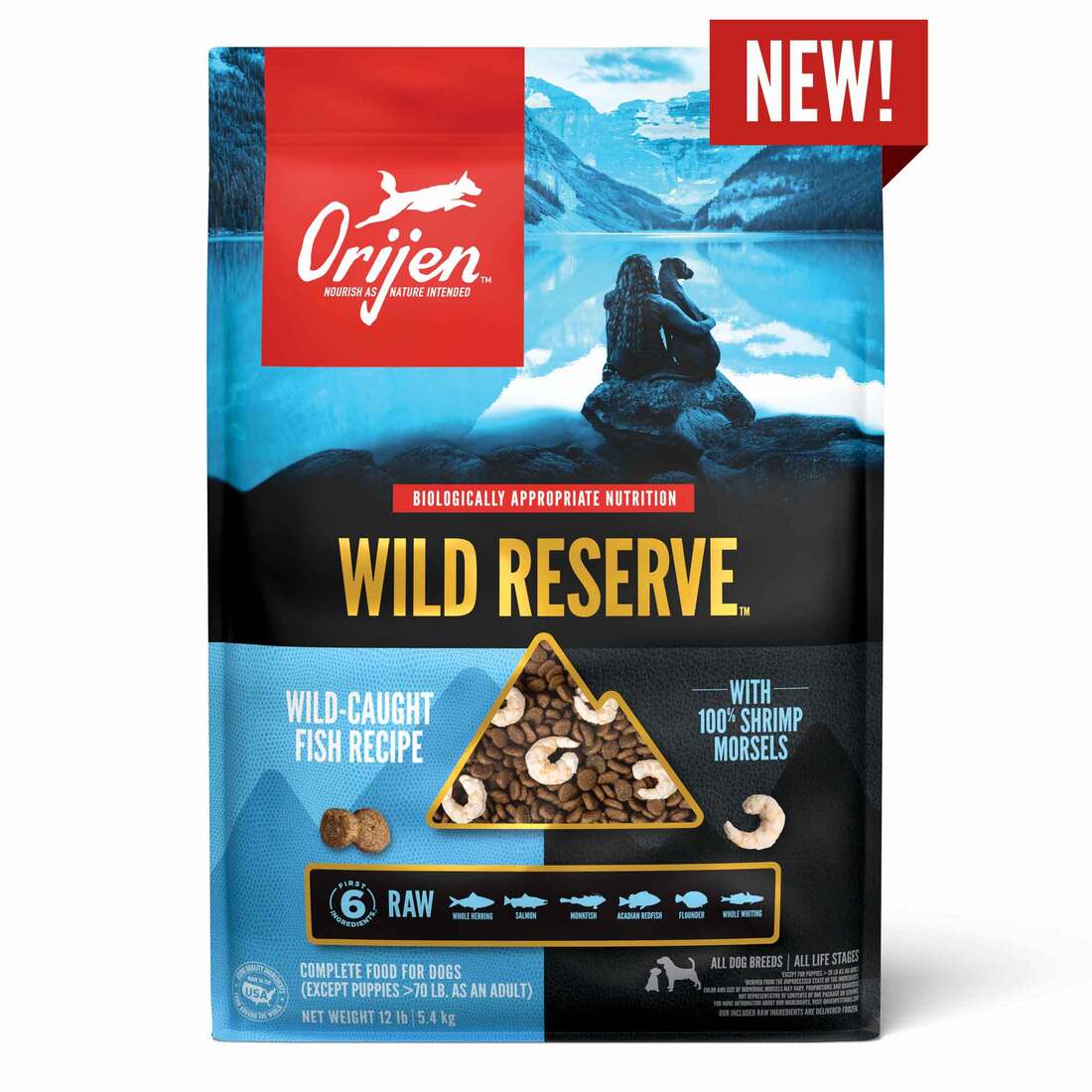 ORIJEN Dog Food Wild Reserve Dry Dog Food, Wild-Caught Fish, 4