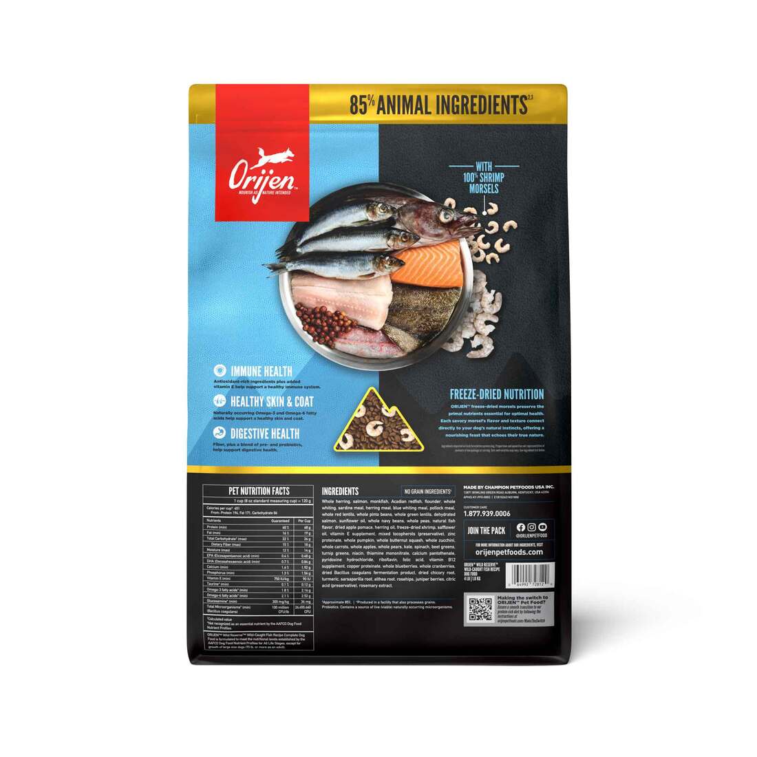 ORIJEN Dog Food Wild Reserve Dry Dog Food, Wild-Caught Fish, 4