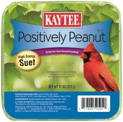 Kaytee Suet/Cake Feeders Wild Bird Food, Postively Peanut, 11 Ounces