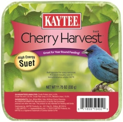 Kaytee Suet Wild Bird Food, Cherry Harvest, 11.75 Ounces