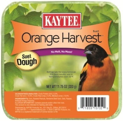 Kaytee Suet/Cake Feeders Wild Bird Food, Orange Harvest, 11.75 Ounces