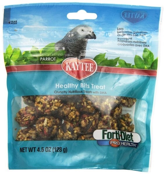 Kaytee Forti Diet Pro Health Healthy Bits Treat Parrot, 4.5 Ounces