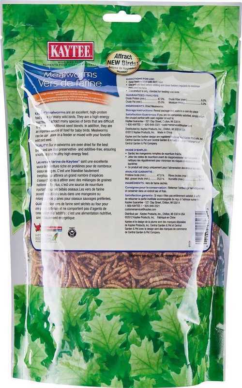 Kaytee Mealworms Wild Bird Food, 7 Ounces