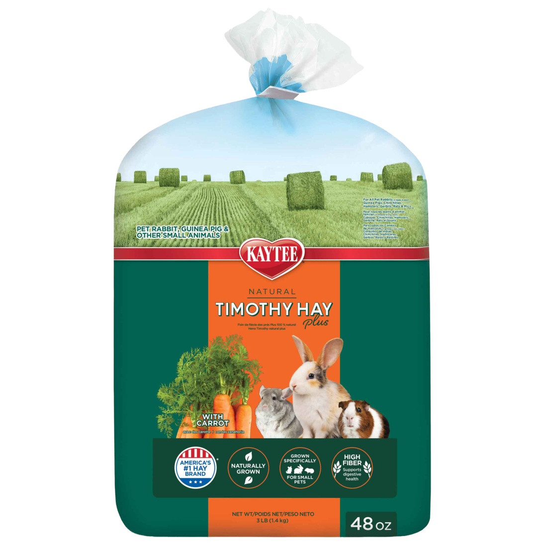 Small Pet Food &Treats Hay & Alfalfa Kaytee Timothy Hay Plus Carrots