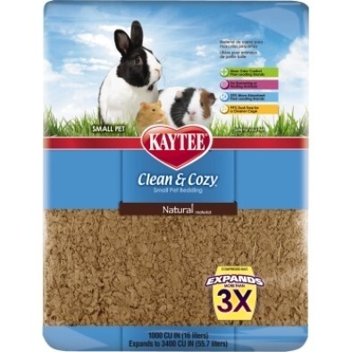 Kaytee Clean & Cozy Natural Small Pet Bedding, 49.2 Liters
