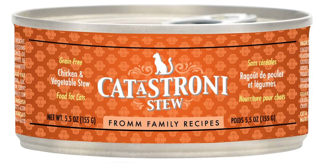 Fromm Natural Wet Cat Food, Cat-A-Stroni™ Chicken & Vegetable Stew, 5.5 Ounces