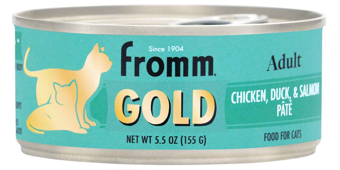 Fromm Gold Adult Pate Wet Cat Food, Chicken, Duck, and Salmon, 5.5 Ounces