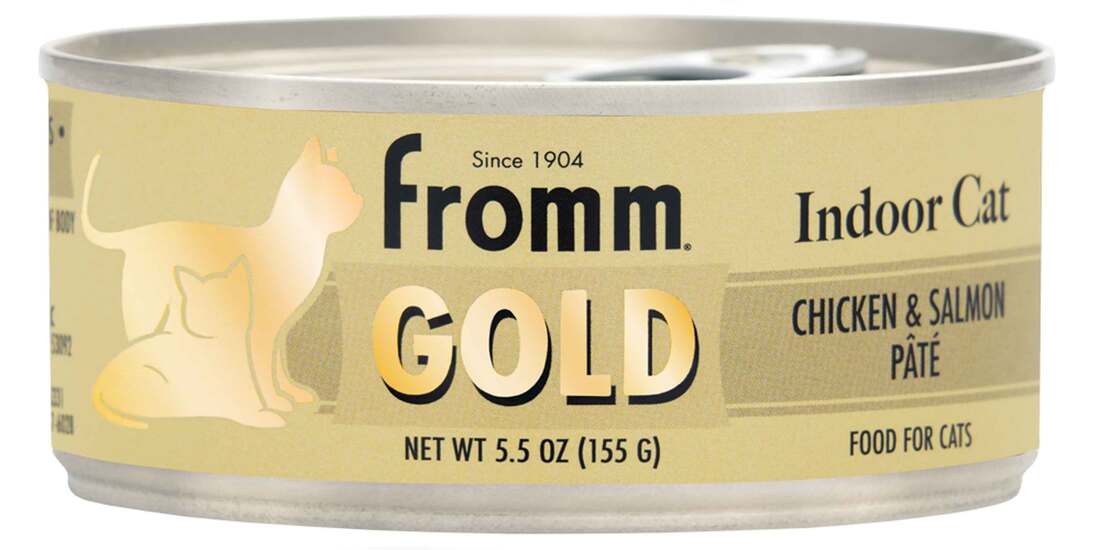Fromm Gold Indoor Pate Wet Cat Food, Chicken and Salmon, 5.5 Ounces