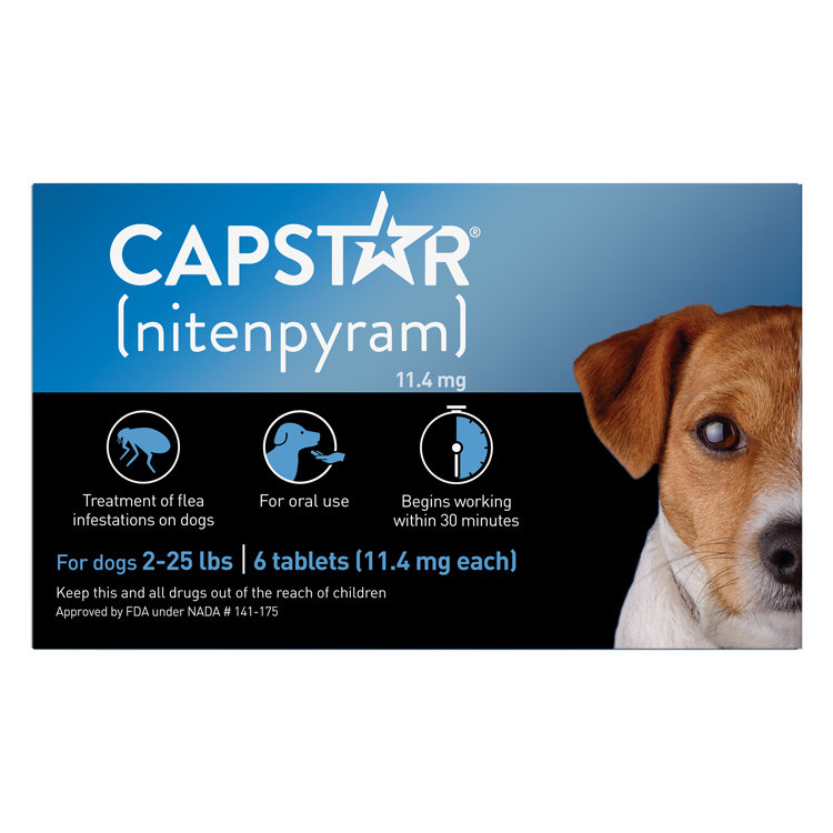 Capstar Flea Tablets for Dogs, 2-25 Pounds, 6 Count