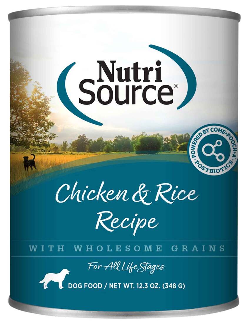 NutriSource Wet Dog Food, Chicken/Rice, 12.3 Ounces