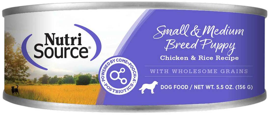 NutriSource Small/Medium Breed Wet Puppy Food, Chicken and Rice, 5.5 Ounces