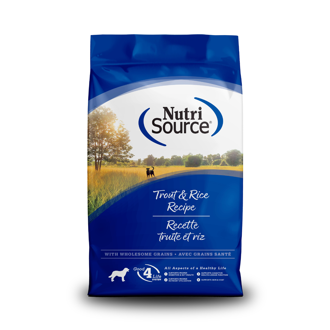 NutriSource Trout & Rice Dry Dog Food, 4 Pounds