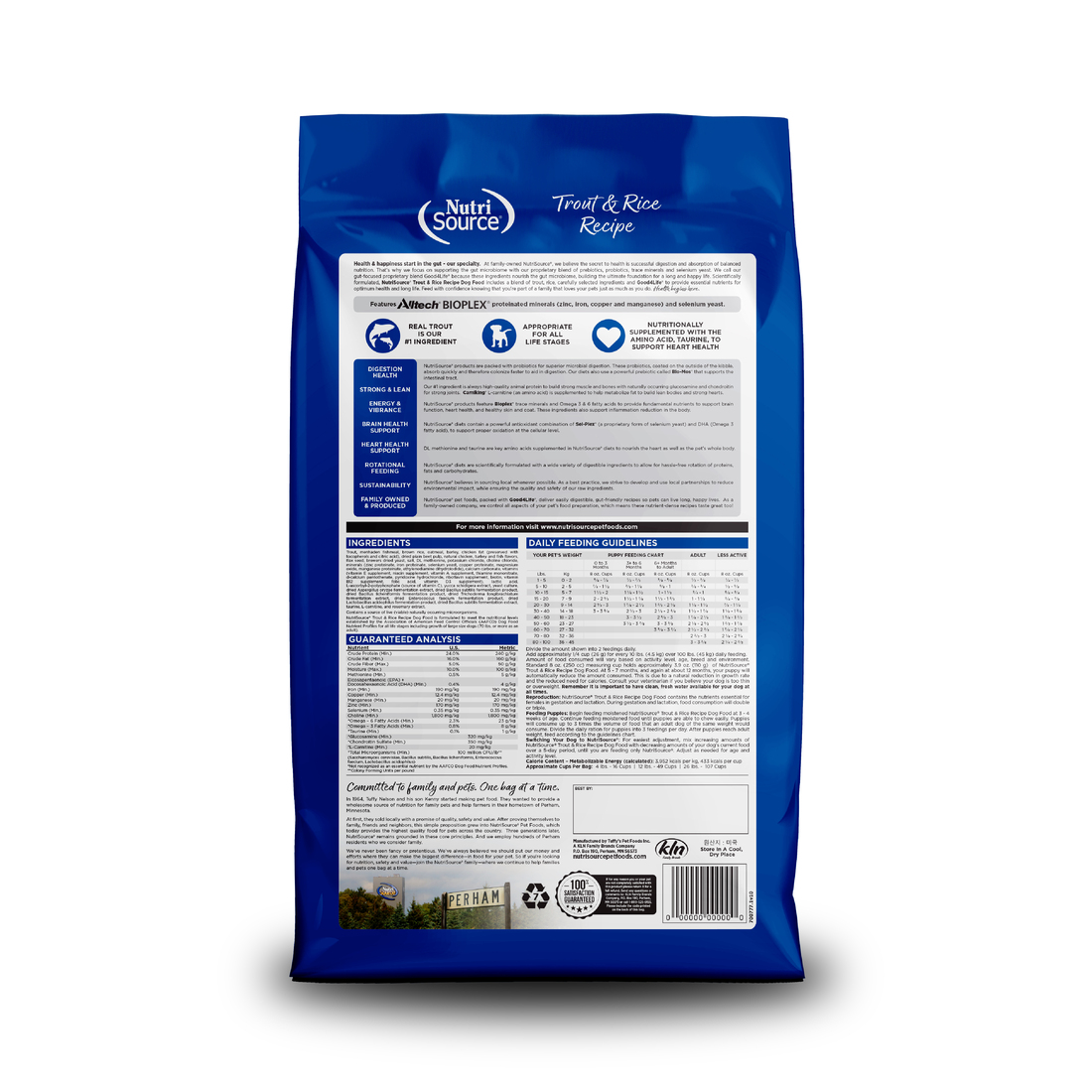 NutriSource Trout & Rice Dry Dog Food, 4 Pounds