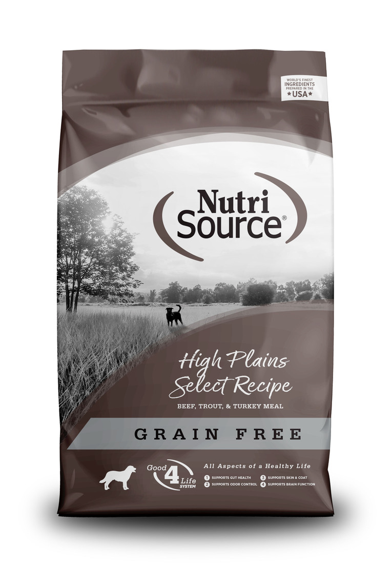 NutriSource Grain Free High Plains Select Dry Dog Food, Beef, 26 Pounds