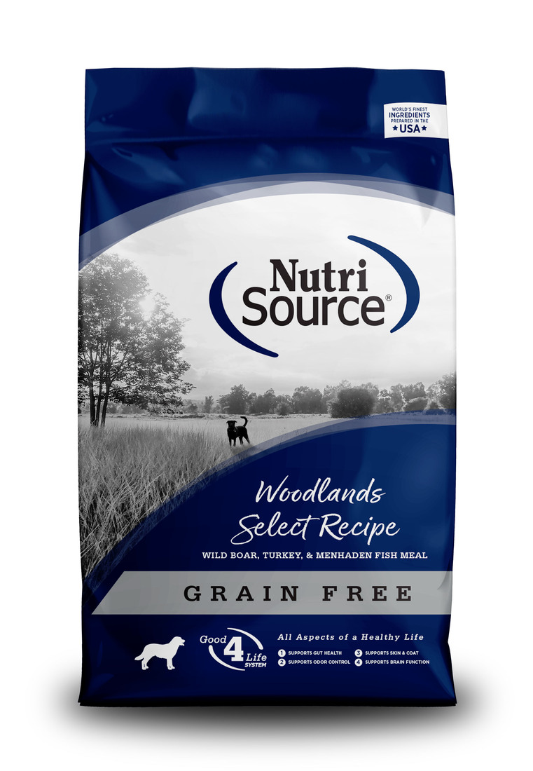 NutriSource Grain Free Woodlands Select Dry Dog Food, Boar and Turkey, 26 Pounds
