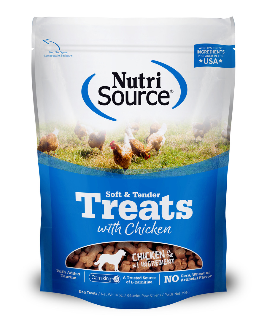 NutriSource Soft and Tender Dog Treat, Chicken, 14 Ounces