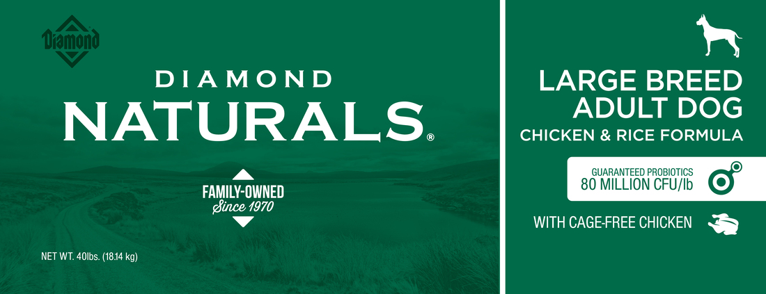 Diamond Naturals Large Breed Adult Dog Chicken & Rice Formula, 40 Pounds