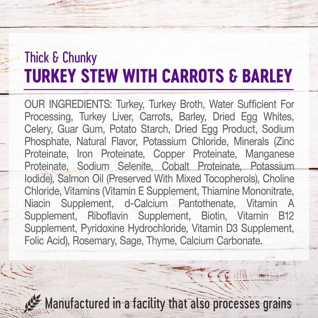 Wellness Thick & Chunky Natural Canned Dog Food, Turkey Stew, 12.5-Ounce Can