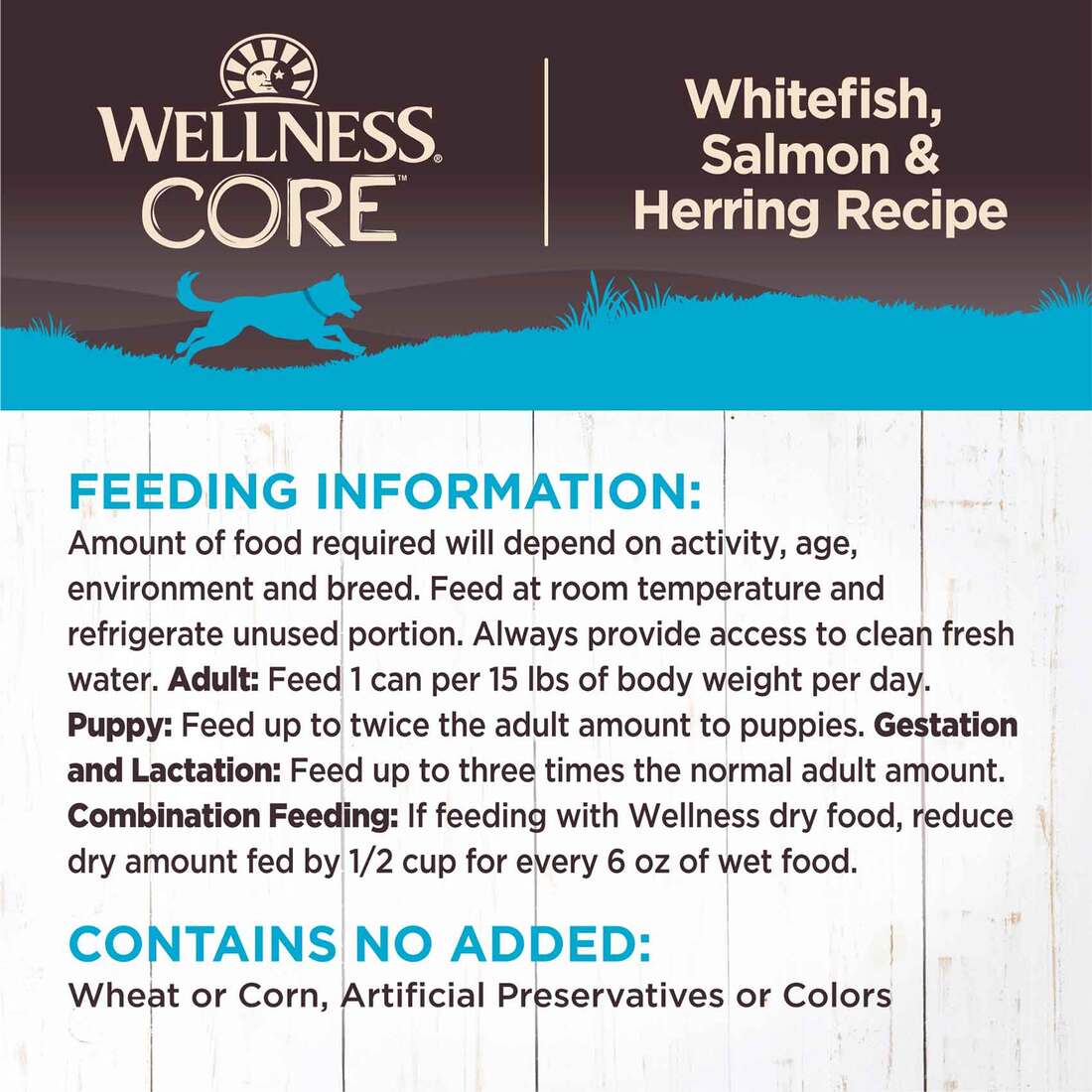 Wellness CORE Grain Free Natural Whitefish, Salmon and Herring Recipe Wet Canned Dog Food