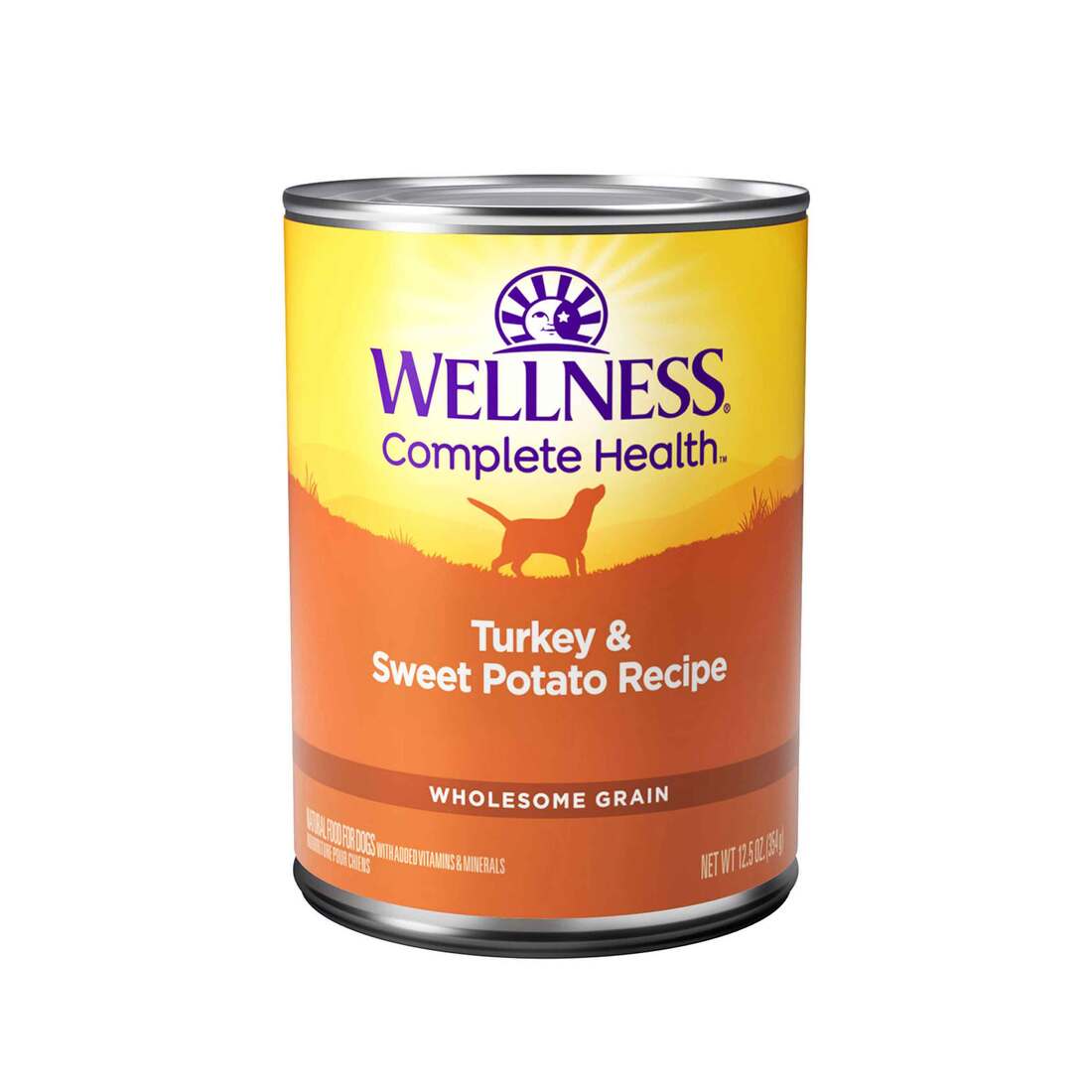 Wellness Complete Health Natural Wet Canned Dog Food Turkey & Sweet Potato, 12.5-Ounce Can