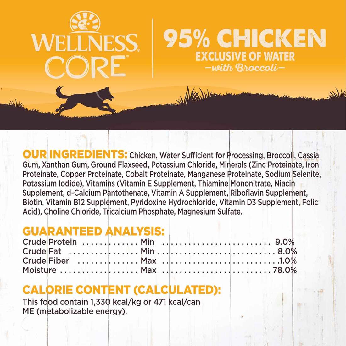 Wellness CORE 95% Natural Wet Grain Free Canned Dog Food, Chicken