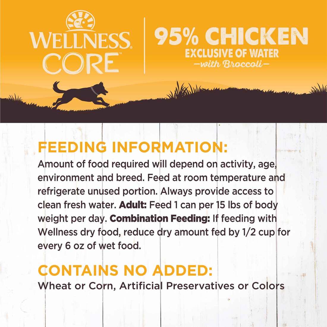 Wellness CORE 95% Natural Wet Grain Free Canned Dog Food, Chicken