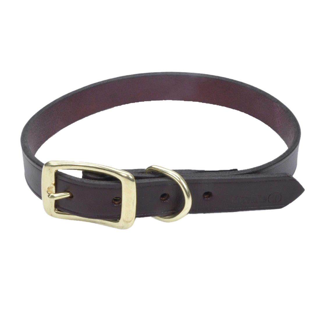 Circle T® Latigo Leather Town Dog Collar with Solid Brass Hardware, Latigo, 1" x 18"