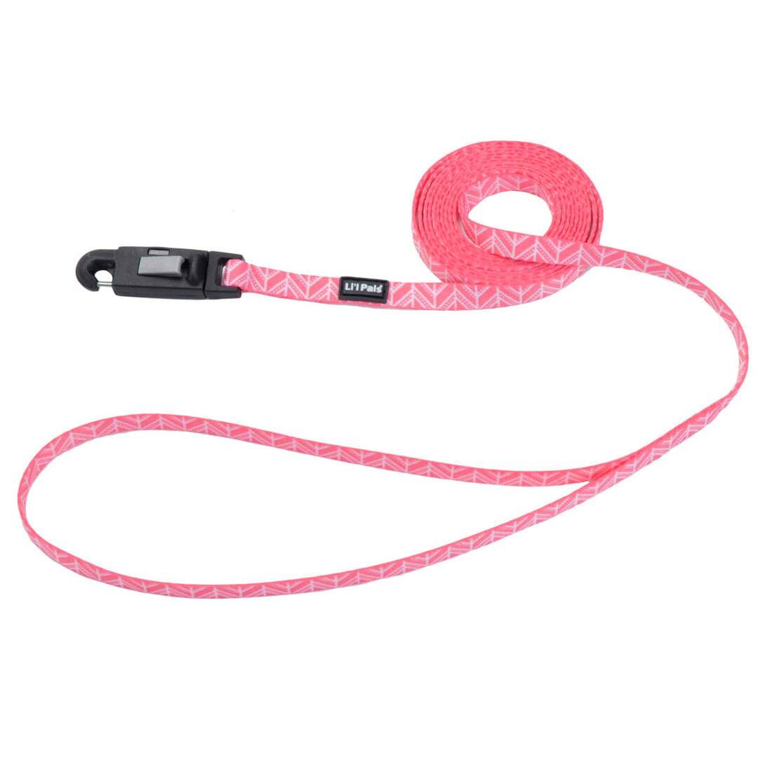 Coastal Pet Products Li'l Pals® Patterned Dog Leash with E-Z Snap®, Pink Tribal Chevron, 5/8" x 06'