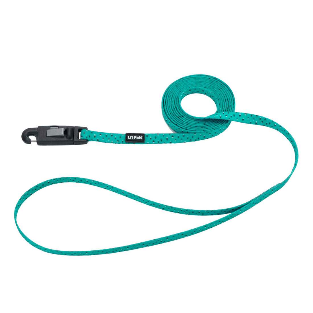 Coastal Pet Products Li'l Pals® Patterned Dog Leash with E-Z Snap®, Teal and Grey Diamonds, 5/8" x 0
