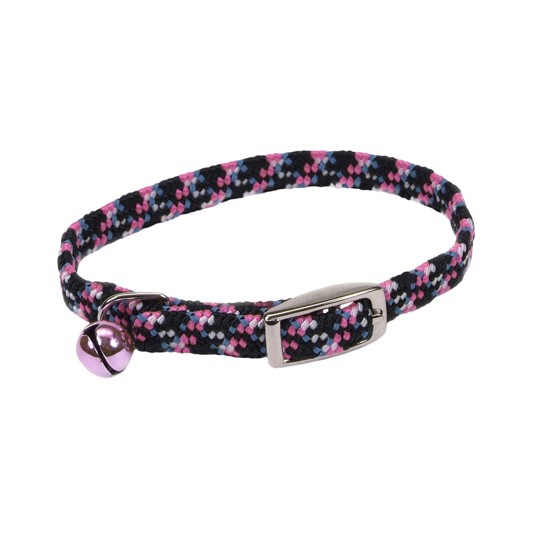 Li'l Pals® Elasticized Safety Kitten Collar with Reflective Threads, Neon Pink, 3/8" x 08"