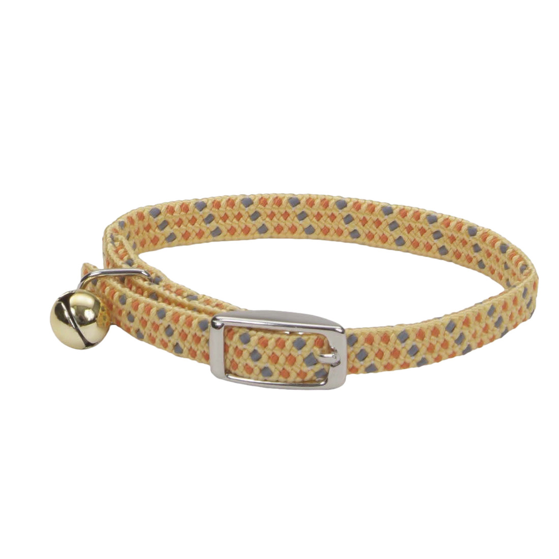 Li'l Pals® Elasticized Safety Kitten Collar with Reflective Threads, Yellow, 3/8" x 08"