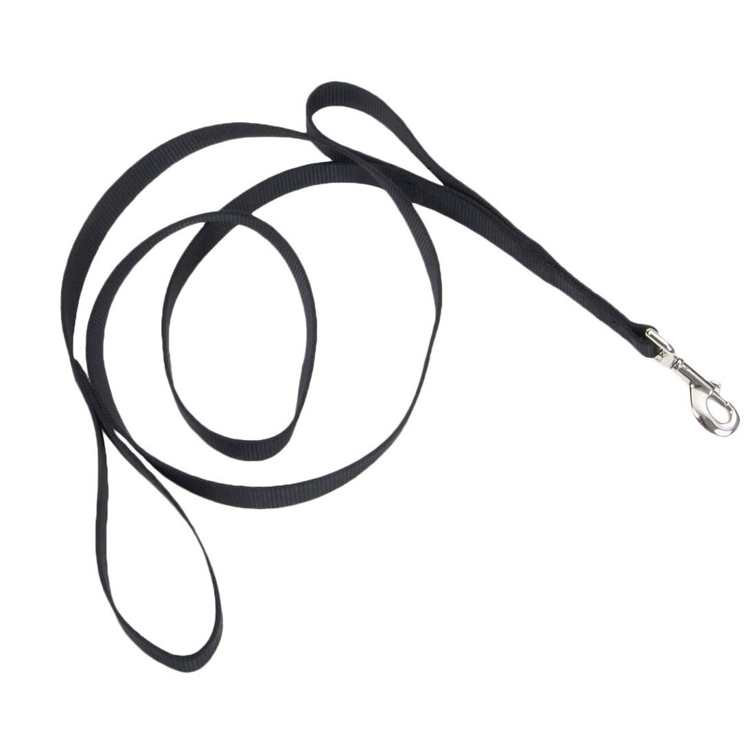 Loops 2® Double Handle Dog Leash, Black, 1" x 06'