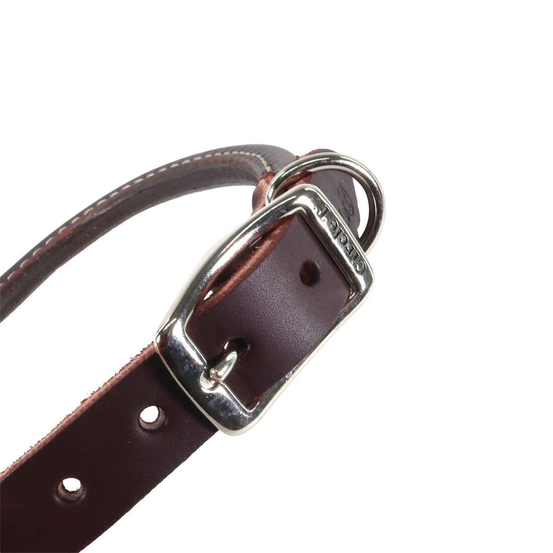 Circle T Latigo Leather Round Dog Collar, Latigo, Small