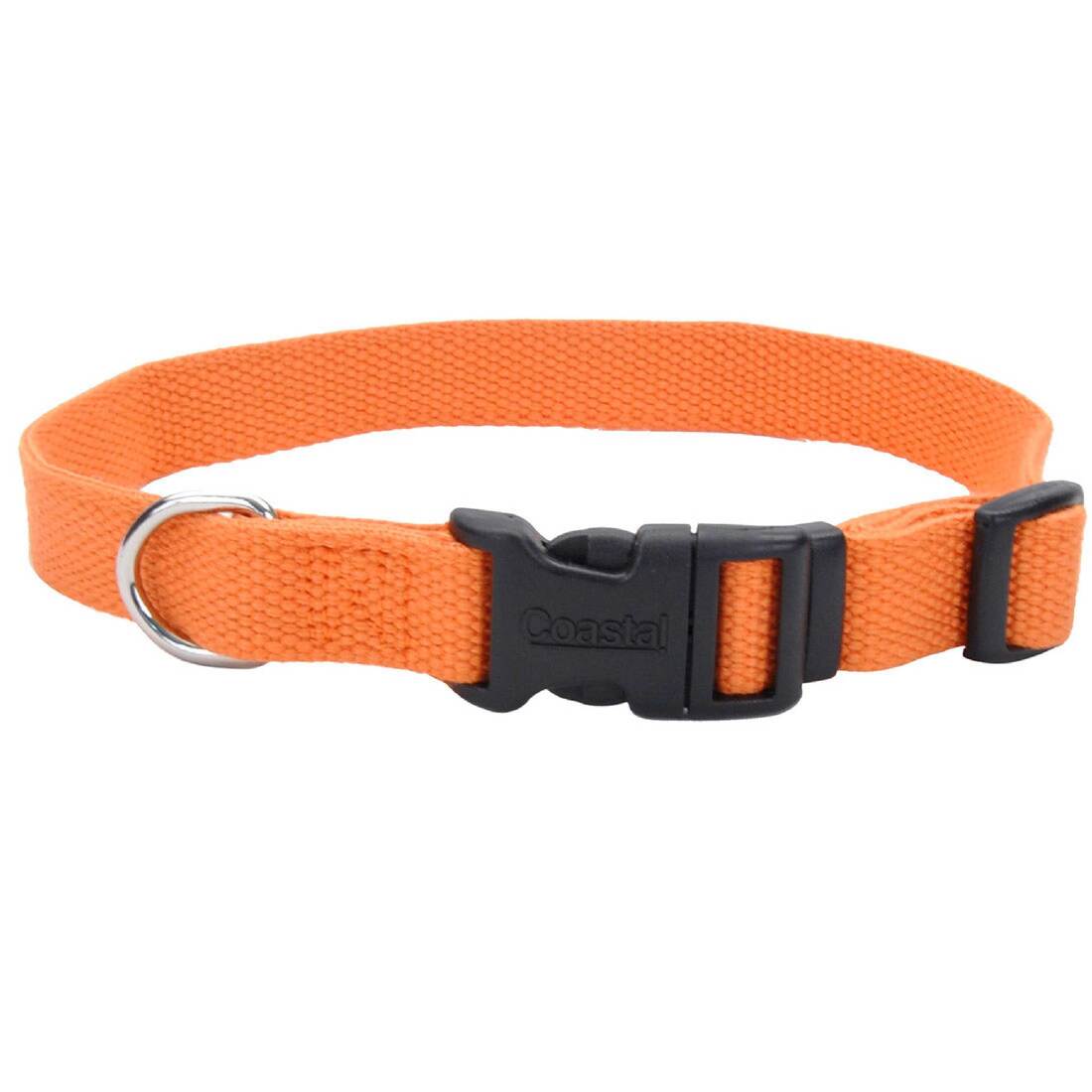 New Earth® Soy Adjustable Dog Collar, Pumpkin, 1" x 18"-26"