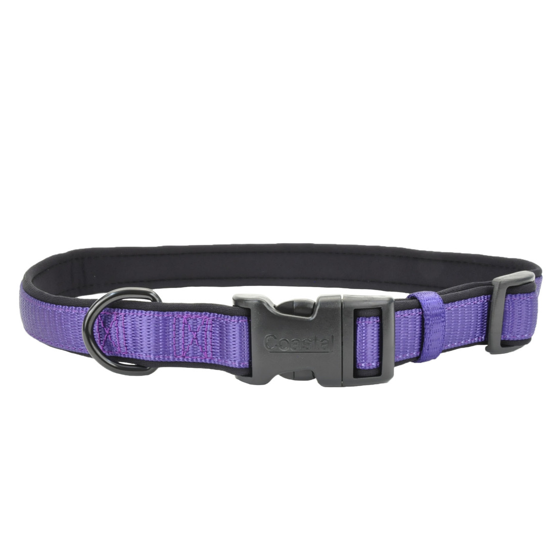 Coastal® Adjustable Comfort Dog Collar, Purple, 5/8" x 8"-12"