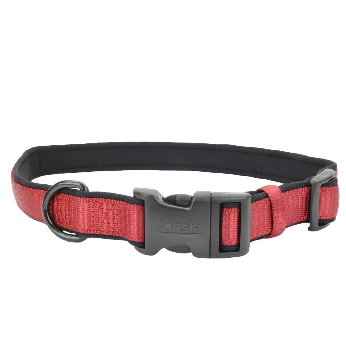 Coastal® Adjustable Comfort Dog Collar, Wine, 1" x 18"-26"