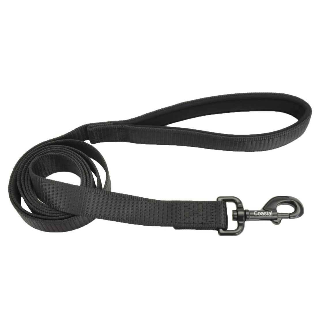 Coastal® Comfort Dog Leash, Black, 1" x 06'