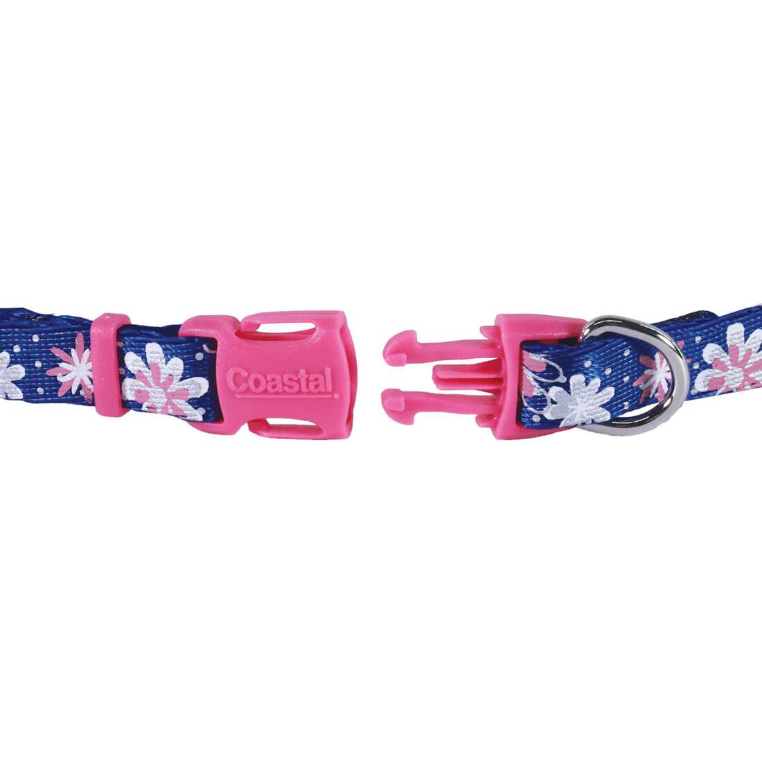 Li'l Pals Reflective Dog Collar, Flower with Dots, Petite Small