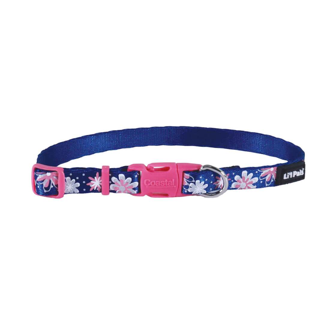 Li'l Pals Reflective Dog Collar, Flower with Dots, Petite X-Small