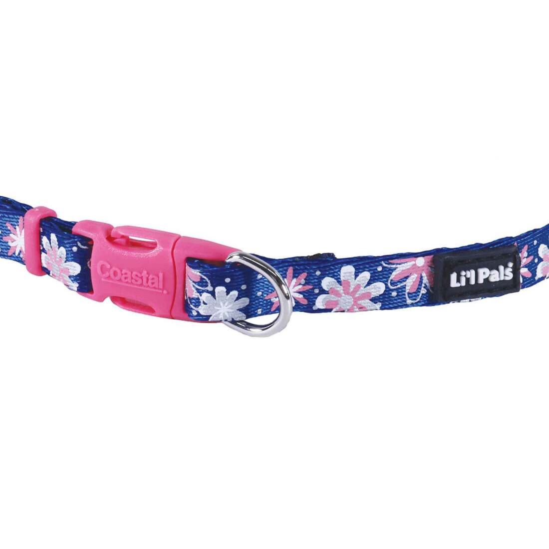 Li'l Pals Reflective Dog Collar, Flower with Dots, Petite X-Small