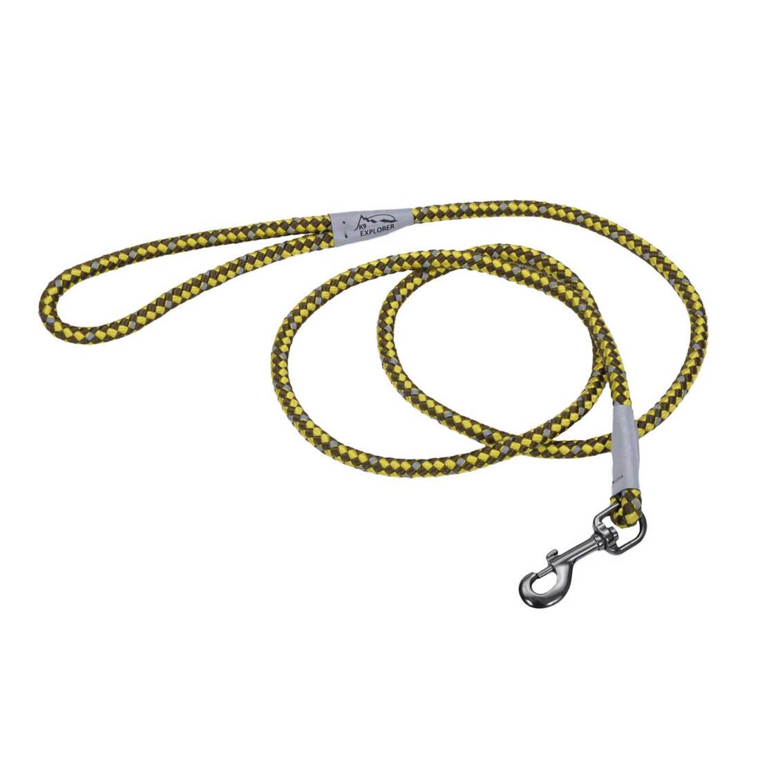 K9 Explorer® Reflective Braided Rope Snap Dog Leash, Goldenrod, 06'
