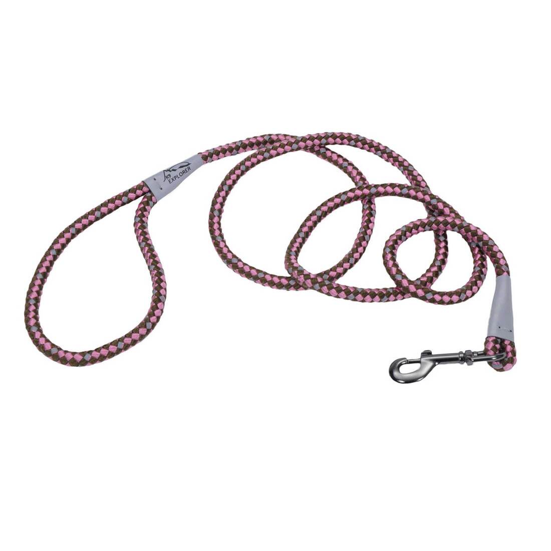 K9 Explorer® Reflective Braided Rope Snap Dog Leash, Rosebud, 06'