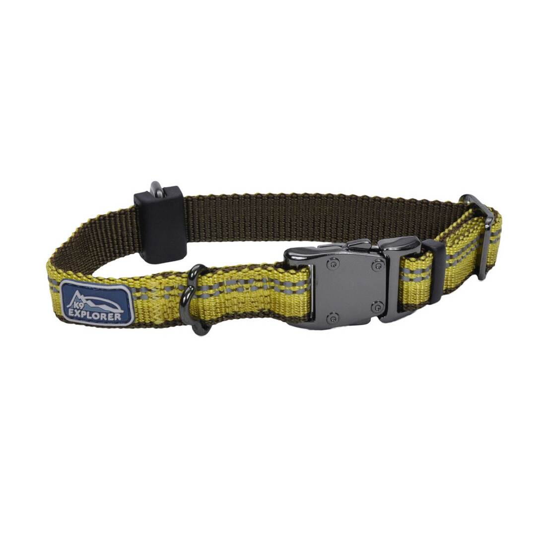 K9 Explorer® Reflective Adjustable Dog Collar, Goldenrod, 5/8" x 08"-12"