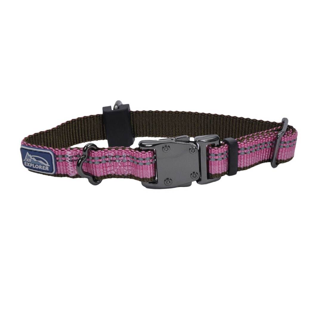 K9 Explorer® Reflective Adjustable Dog Collar, Rosebud, 5/8" x 08"-12"