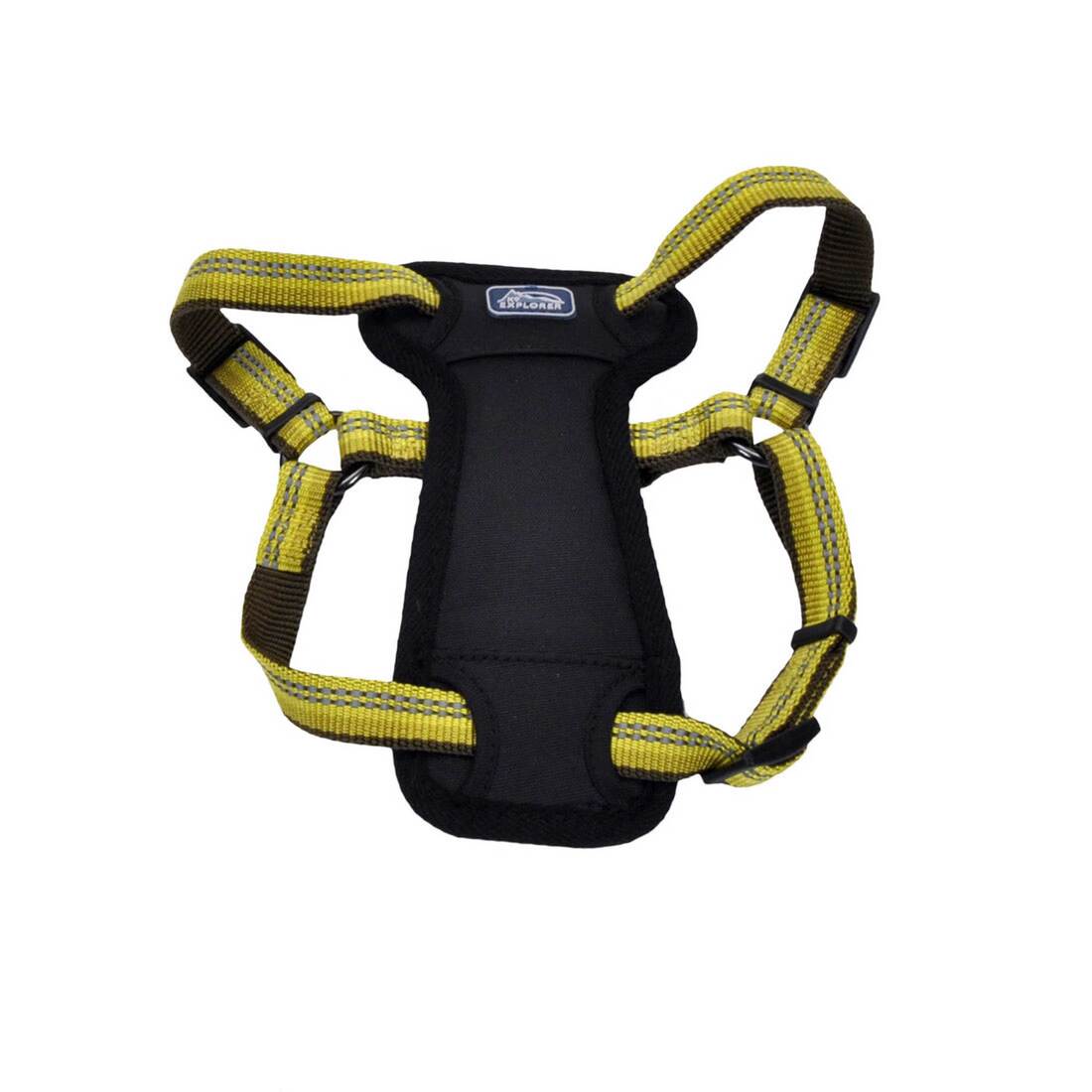 K9 Explorer® Reflective Adjustable Padded Dog Harness, Goldenrod, 5/8" x 12"-18"