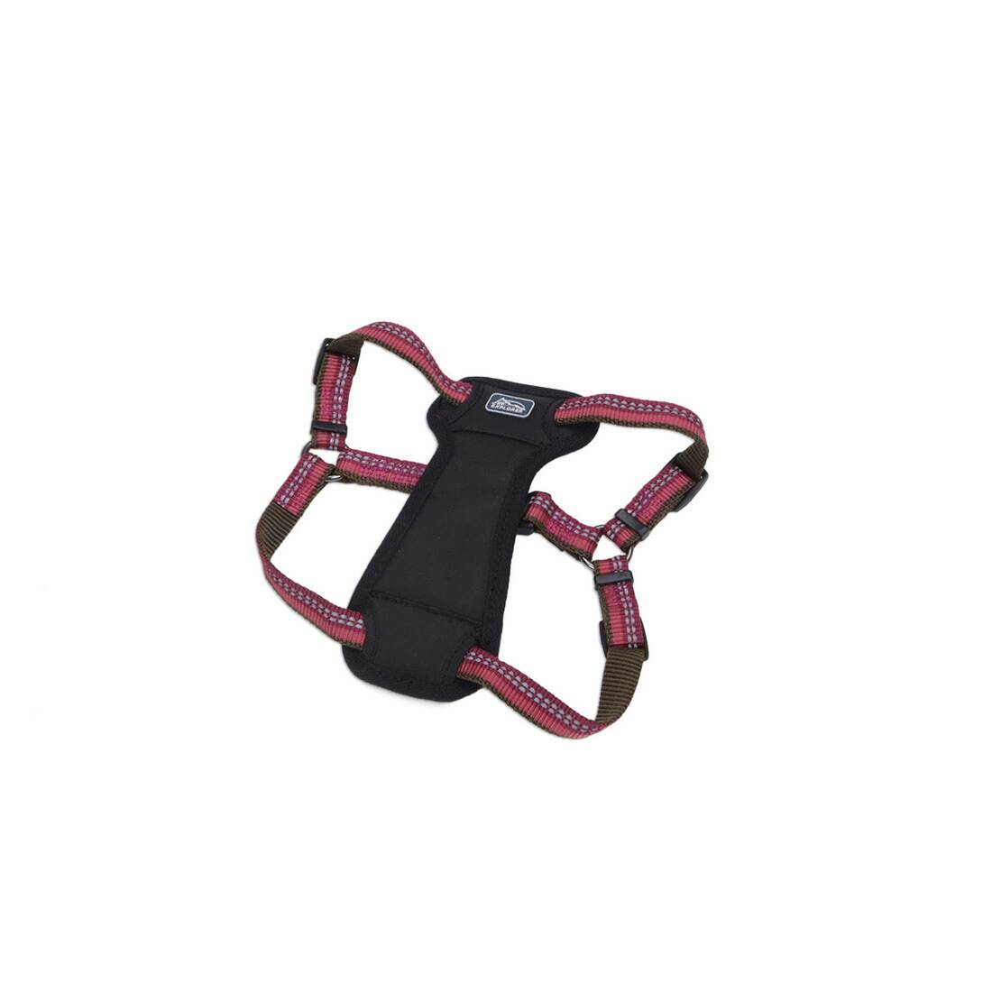 K9 Explorer® Reflective Adjustable Padded Dog Harness, Berry, 5/8" x 12"-18"
