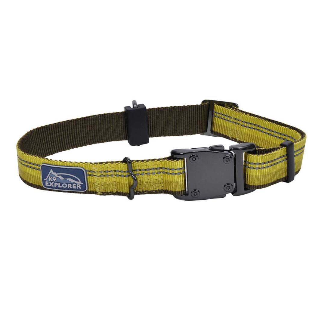 K9 Explorer® Reflective Adjustable Dog Collar, Goldenrod, 1" x 18"-26"