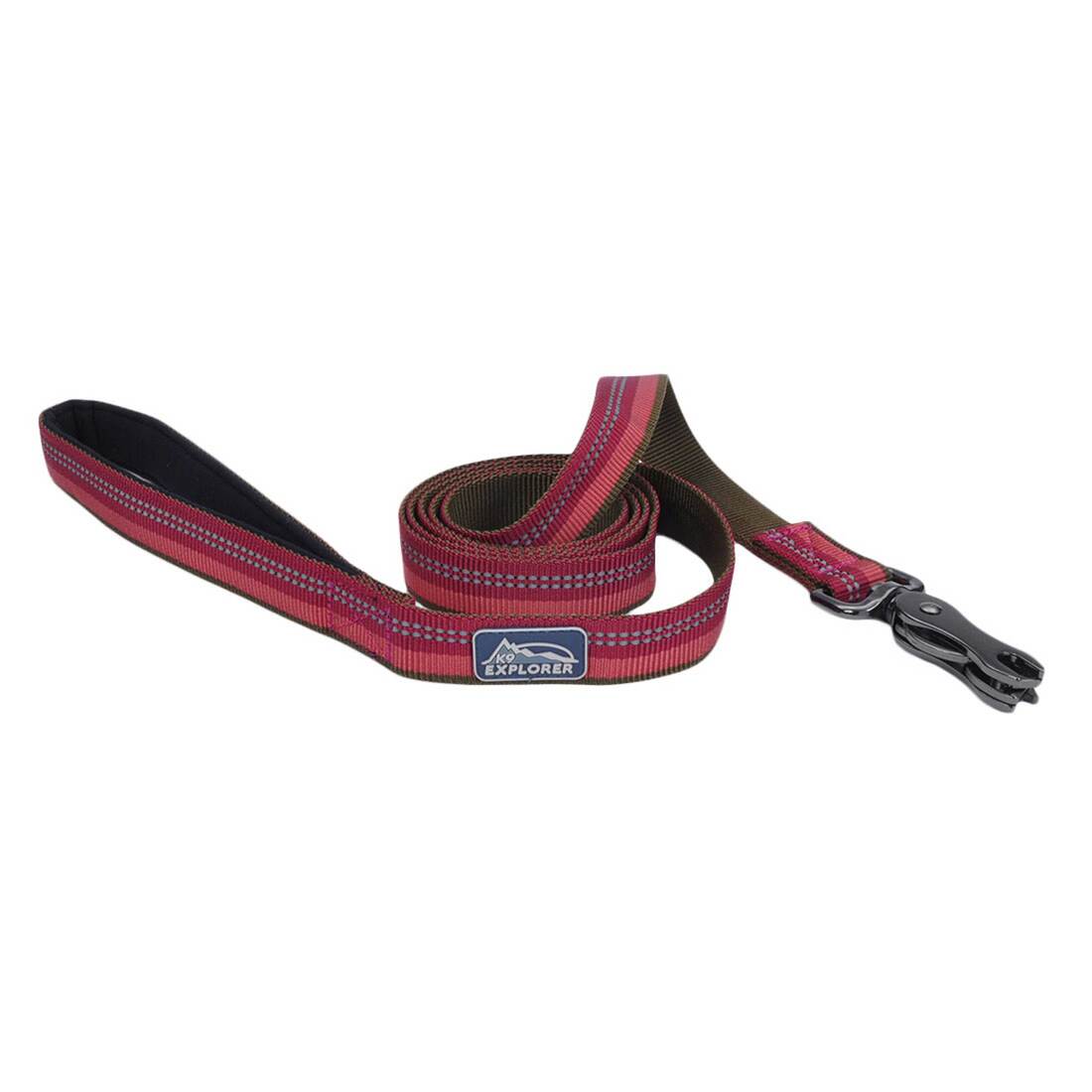 K9 Explorer® Reflective Dog Leash with Scissor Snap, Berry, 1" x 06'