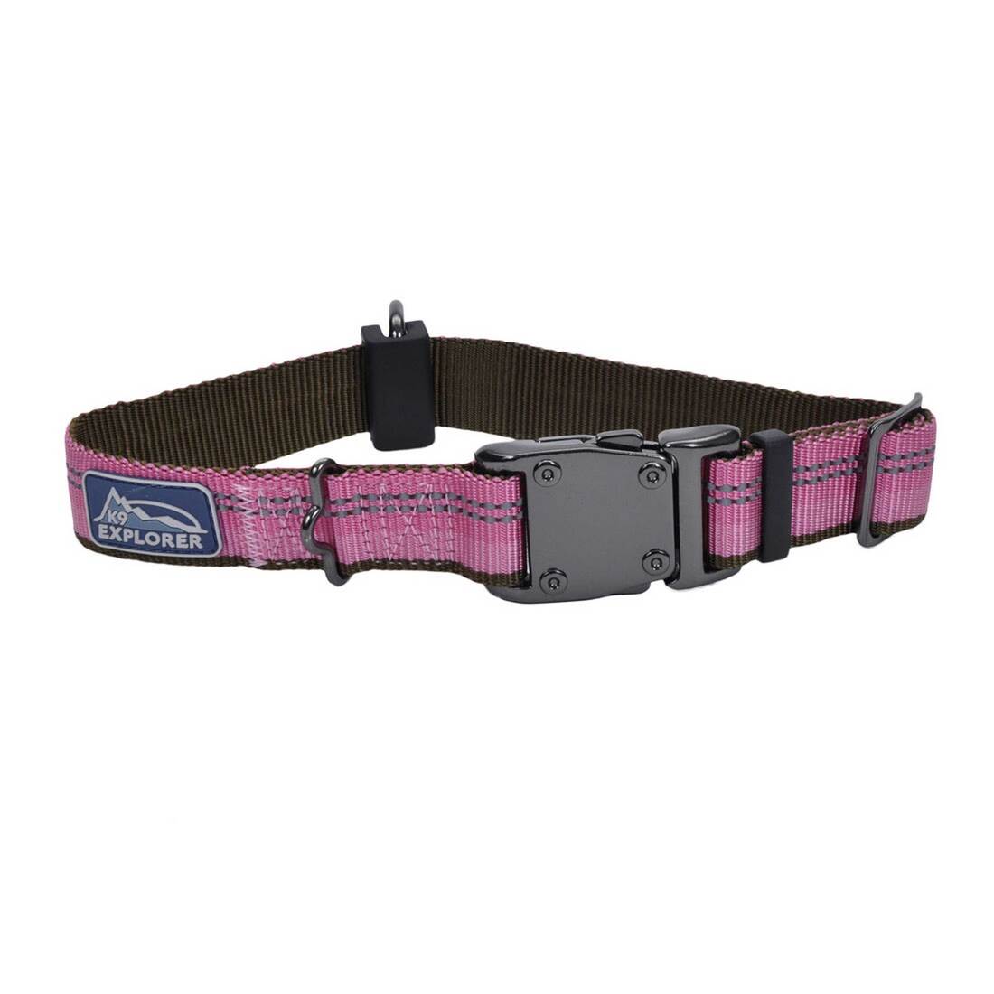 K9 Explorer® Reflective Adjustable Dog Collar, Rosebud, 5/8" x 12"-18"